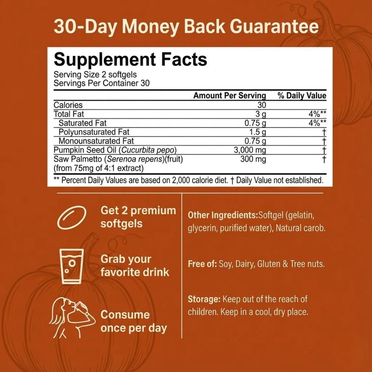 Everly Pumpkin Seed Oil™ Softgels